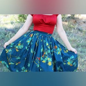 Pinup Couture Jenny skirt Falling Leaves LG